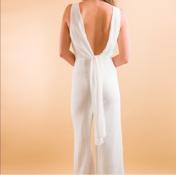 Winona Australia Clara Bow Jumpsuit Textured White 4 - Picture 3 of 15